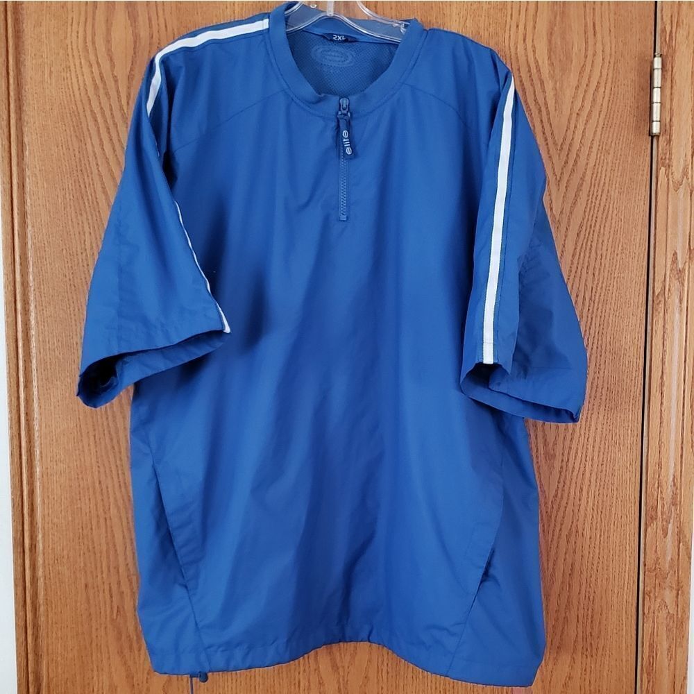 Men's Blue Elite Mesh Lined Golf Shirt Sz 2X